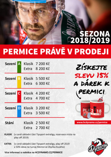 Nabídka permic pro HC Dynamo Pardubice